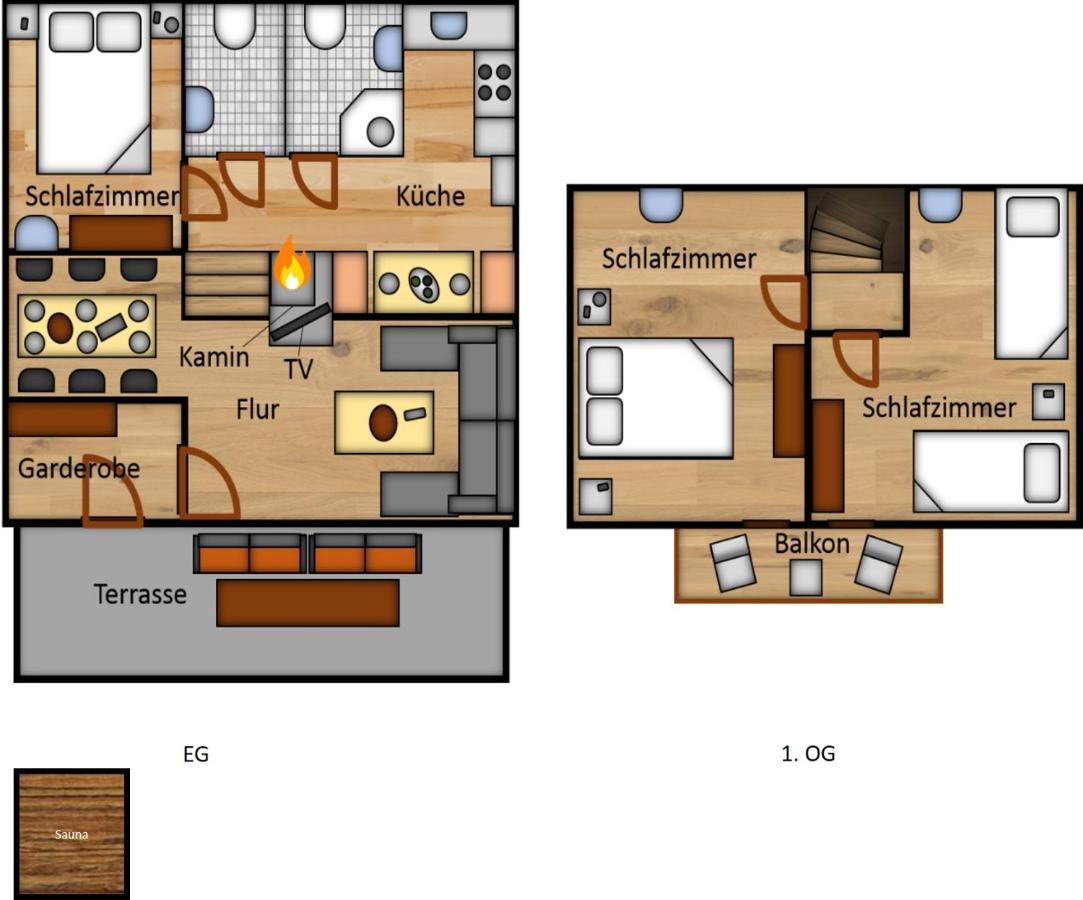 Ferienhaus Bei Simone Mit Sauna Kirchheim  Esterno foto